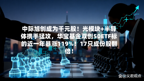 中际旭创成为千元股！光模块+半导体携手猛攻，华宝基金双创50ETF标的近一年暴涨119%！17只成份股翻倍！-第2张图片